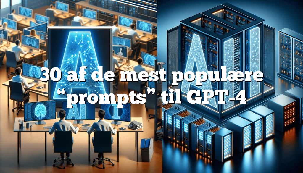 30 af de mest populære “prompts” til GPT-4