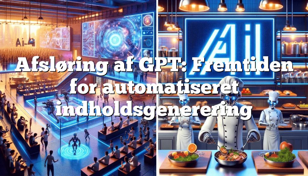 Afsløring af GPT: Fremtiden for automatiseret indholdsgenerering