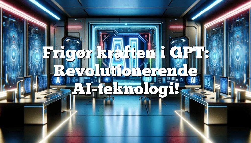 frigør kraften i gpt revolutionerende ai teknologi1 Frigør kraften i GPT: Revolutionerende AI-teknologi!