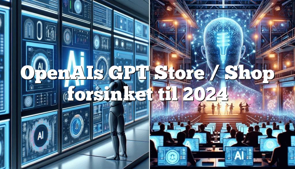 openais gpt store shop forsinket til 2024 OpenAIs GPT Store / Shop forsinket til 2024